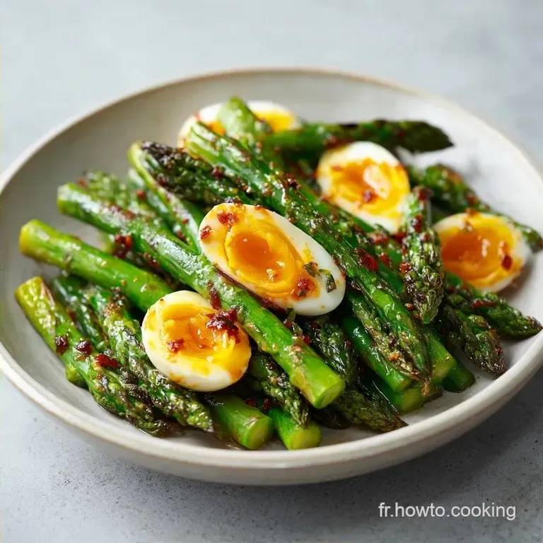 Asperges R&ocirc;ties &OElig;uf Mollet: C&oelig;ur Velout&eacute;