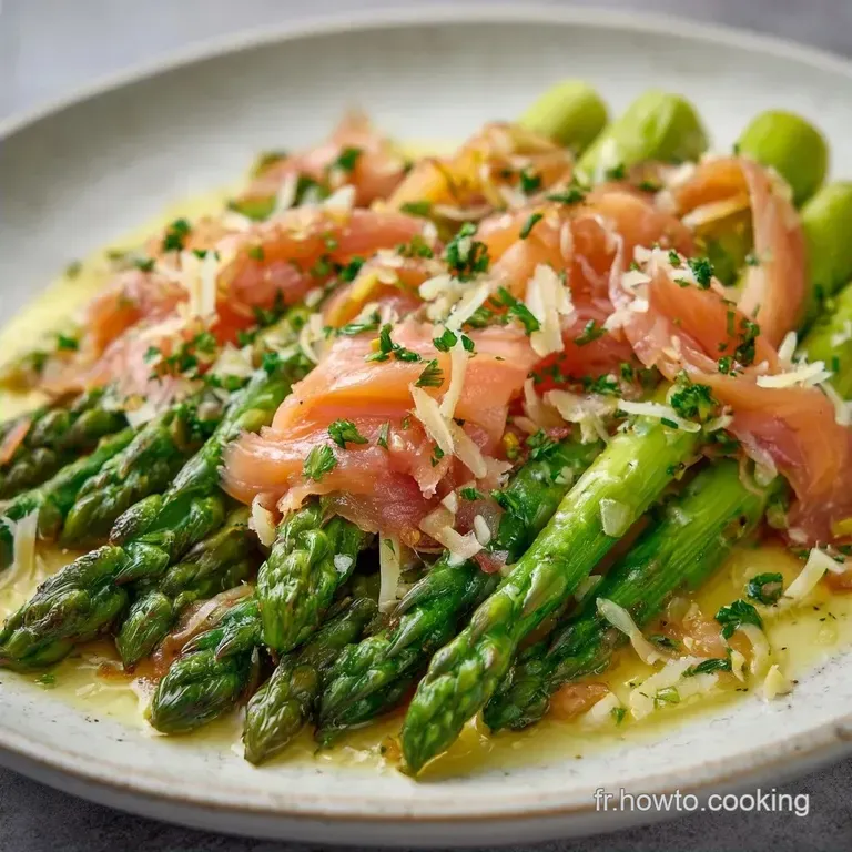 Asperges Vertes et Truite Fum&eacute;e: Croquant et Fondant
