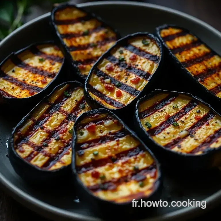 Aubergines Grill&eacute;es Au Four Avec Herbes De Provence presentation