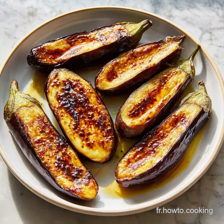 Recette Aubergines Grill&eacute;es au Four Fondantes