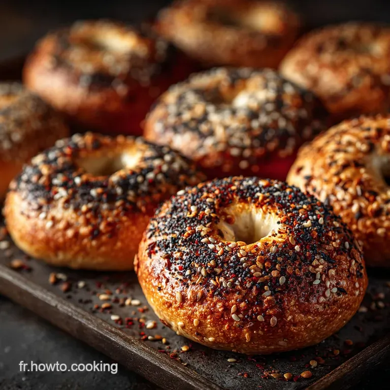 Les Bagels Maison à lAncienne Croustillants à lExtérieur Moelleux à lIntérieur presentation