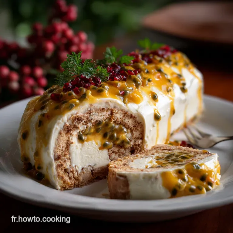 La Bche Chocolat Blanc Insert Mangue Et Parfaite