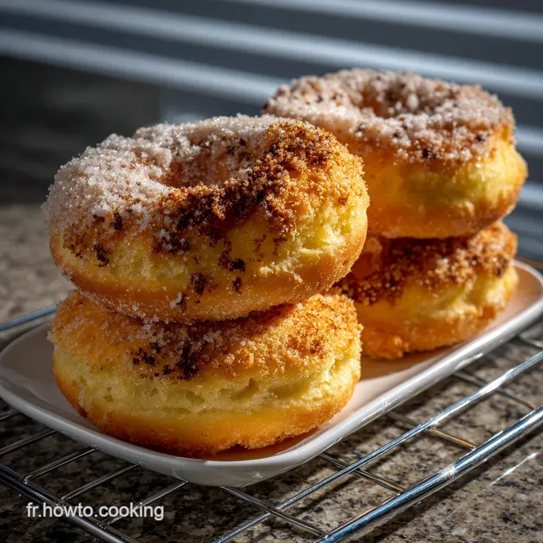 Delicate, light-colored pastries artfully stacked, with a scattering of powdered sugar; a single, perfect bite is ready to...