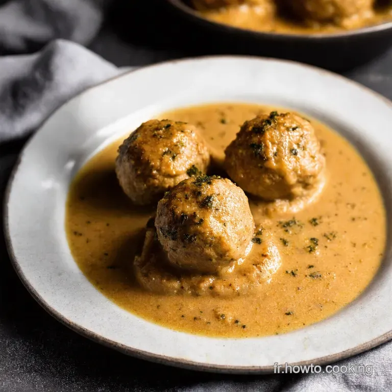 Boulettes de Poulet Gourmandes Sauce Cr&egrave;me au Poivre