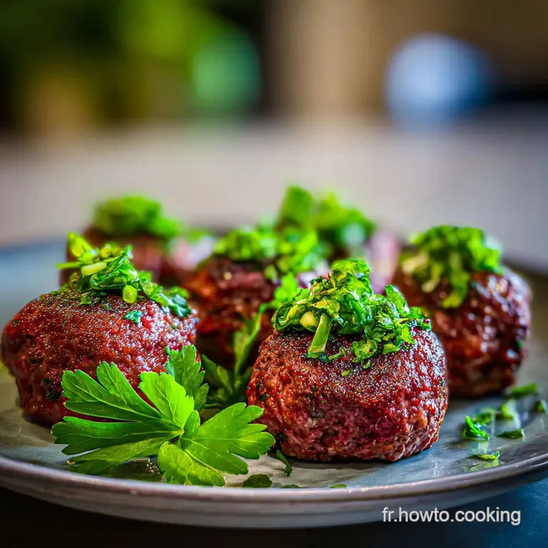 Boulettes brunes et juteuses align&eacute;es sur un lit de riz blanc vaporeux, napp&eacute;es d'une sauce ambr&eacute;e et sirupeuse.
