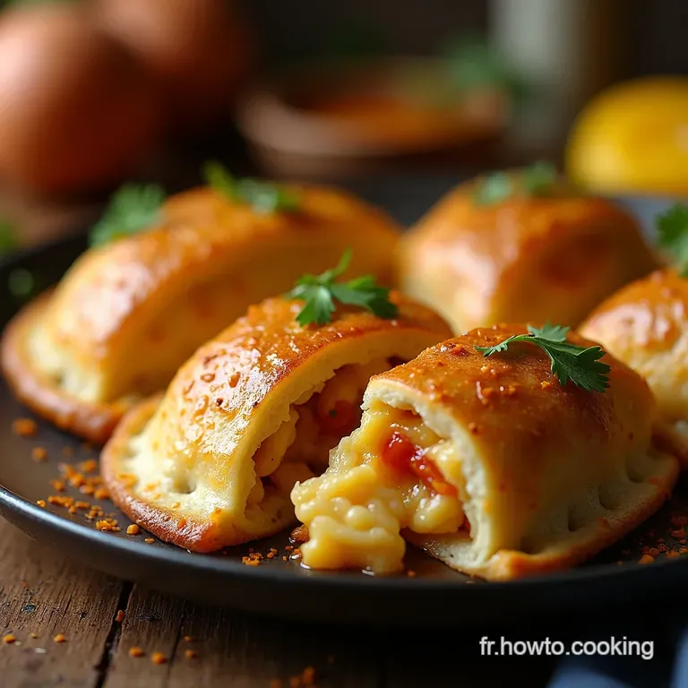 Bourekpanadas Empanadas &Eacute;pic&eacute;es &Agrave; La Viande Twist Filo presentation