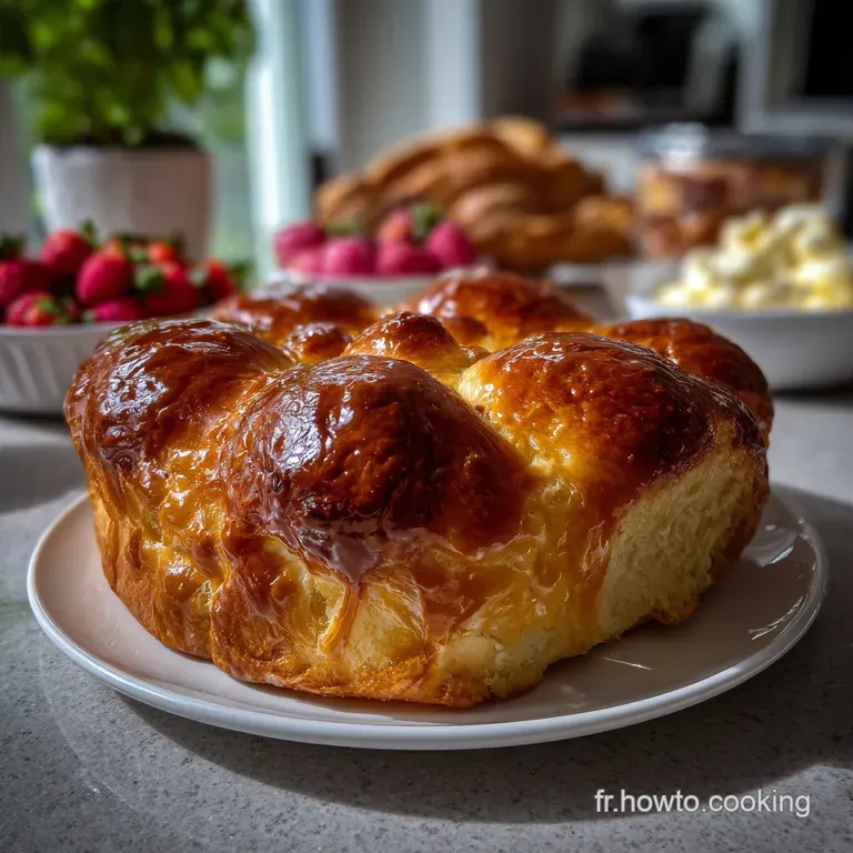 Brioche L&egrave;gre au Fromage Blanc Plat | Mousse A&eacute;rienne
