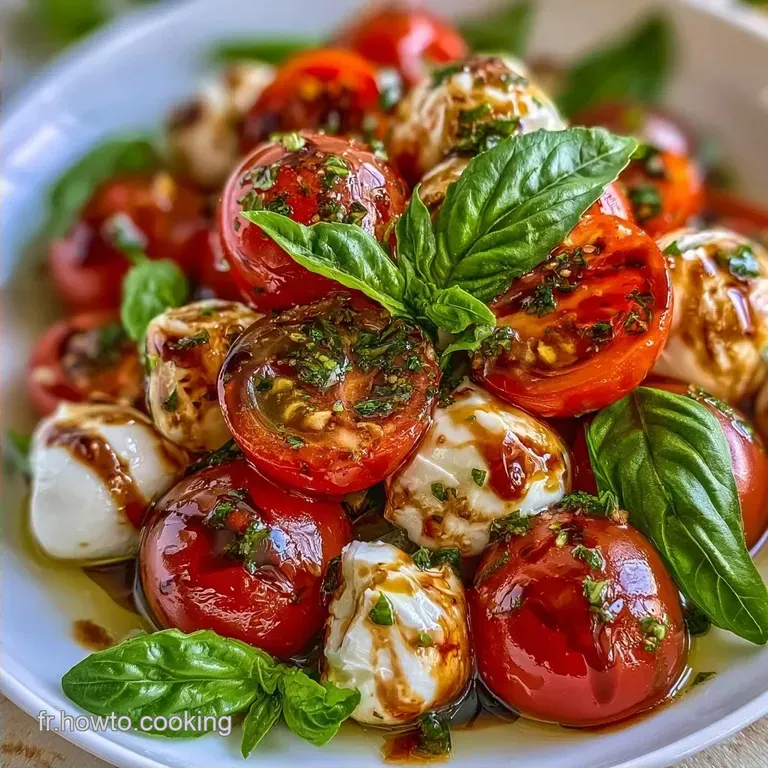 Brochette Tomate Mozzarella: Basilic et Balsamique