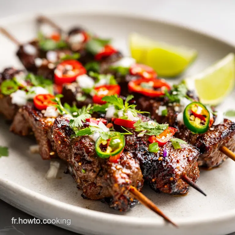 Brochettes de Boeuf : &Eacute;pic&eacute;es et Tendres