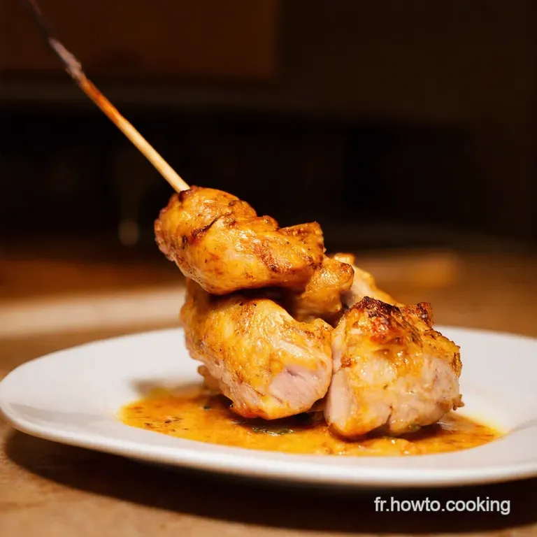 Brochettes De Poulet Marin&eacute;es &Agrave; La Proven&ccedil;ale presentation