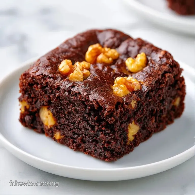Part de g&acirc;teau au chocolat dense sur assiette blanche, agr&eacute;ment&eacute;e d'une touche de cr&egrave;me onctueuse et fra&icirc;chement pos&eacute;e.