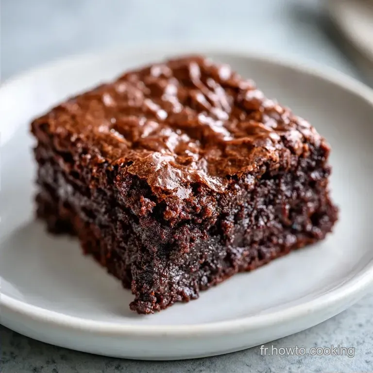 Brownie Facile au Moule Carr&eacute;