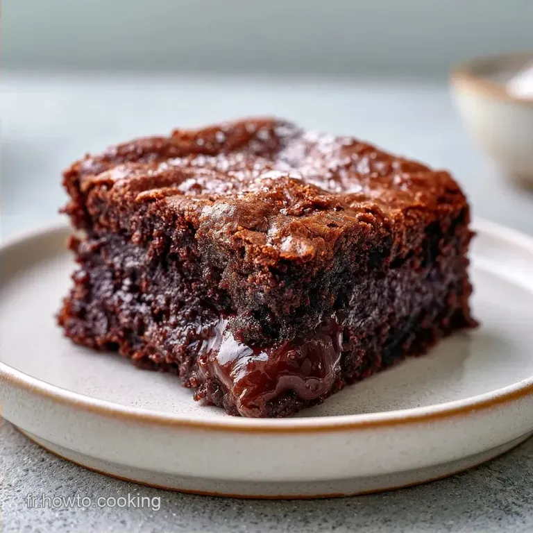 Brownie Fudge Am&eacute;ricain: C&oelig;ur Fondant