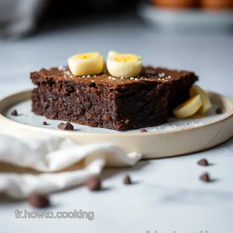 Brownies Fondants Au Chocolat presentation