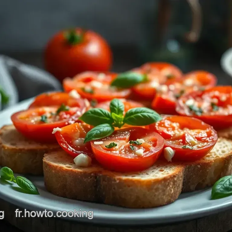 Bruschetta &agrave; la Tomate et au Basilic