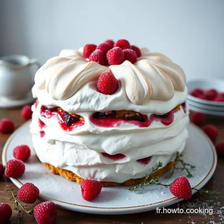 B&ucirc;che de No&euml;l Meringu&eacute;e Framboises Chantilly