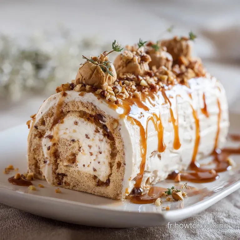 B&ucirc;che au Nougat glac&eacute; au Thermomix L&eacute;g&egrave;ret&eacute; et fra&icirc;cheur garantie