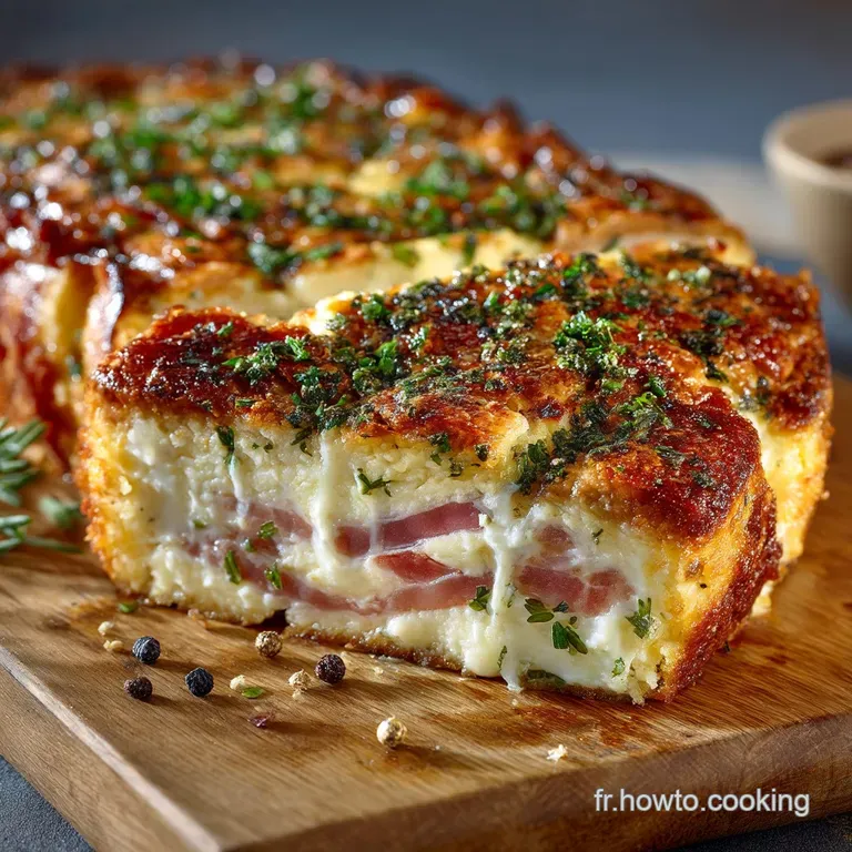 Le Triptyque Magique Salé Cake Jambon de Paris Comté AOP et Noix de Muscade presentation