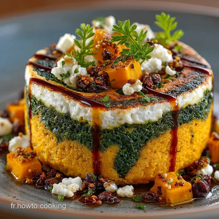 Cake Salé Marbré Épinards Courge Butternut et Cœur de Chèvre Frais