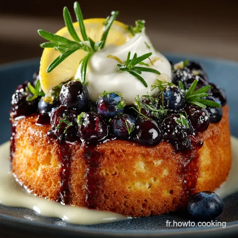 Le Classique Réinventé Cake au Yaourt Myrtilles Sauvages et Zeste de Citron presentation