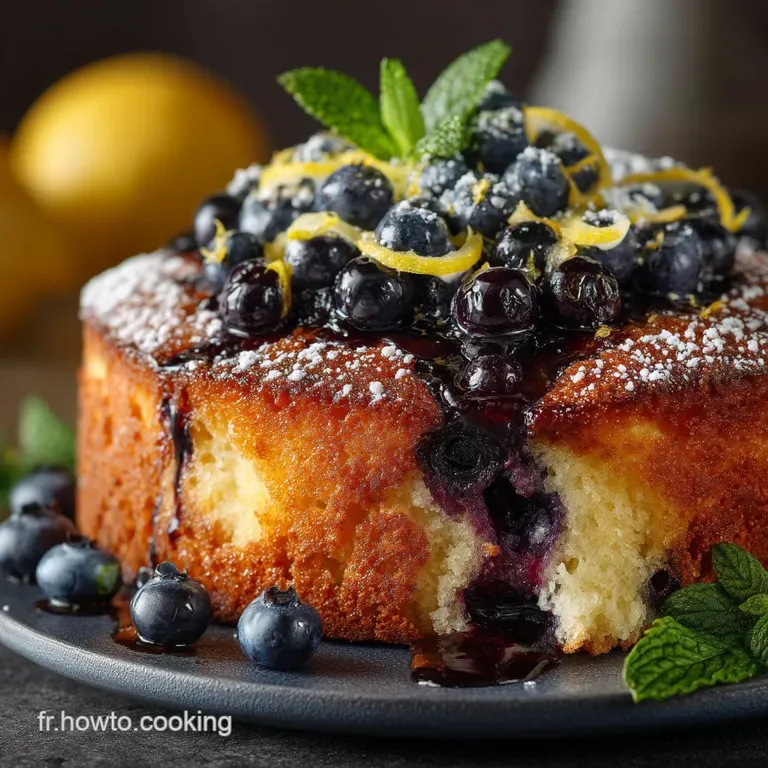 Le Classique Réinventé Cake au Yaourt Myrtilles Sauvages et Zeste de Citron