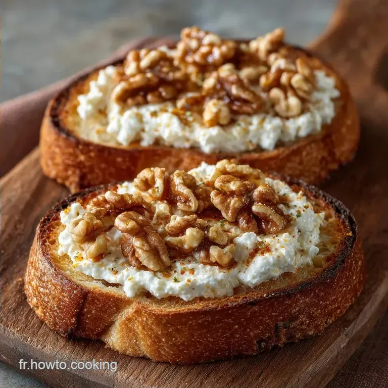 Canap&eacute; Fromage Frais Noix: Croquant et Onctueux