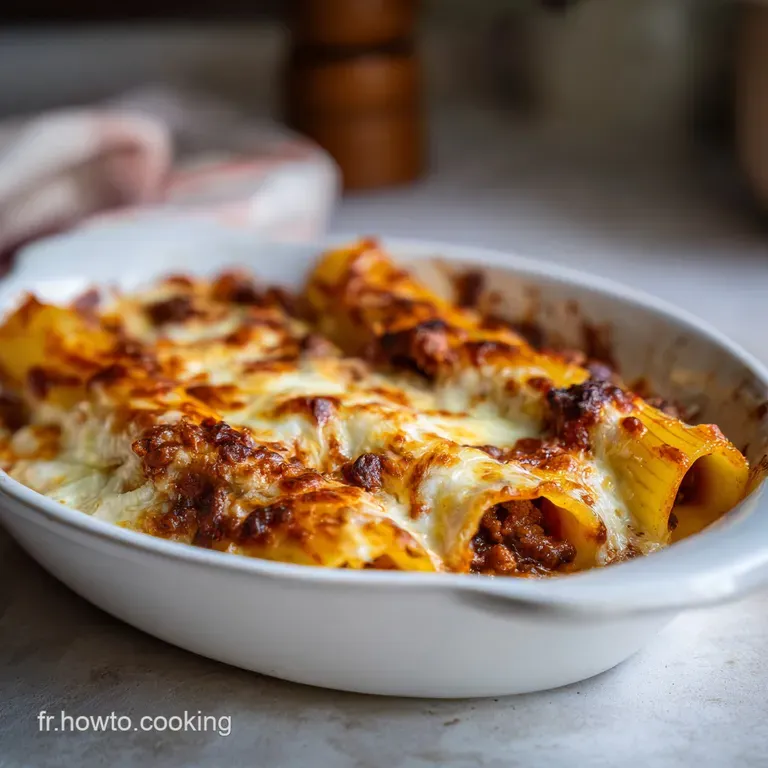 Cannelloni au Boeuf et Mozzarella: Onctueux et Dor&eacute;s