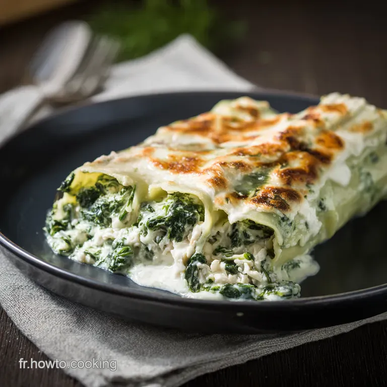 Cannellonis &Eacute;pinards Et Ricotta : Un Classique Italien Revisit&eacute; presentation