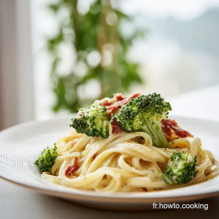Carbonara au Brocoli Cr&eacute;meuse en 15 Minutes