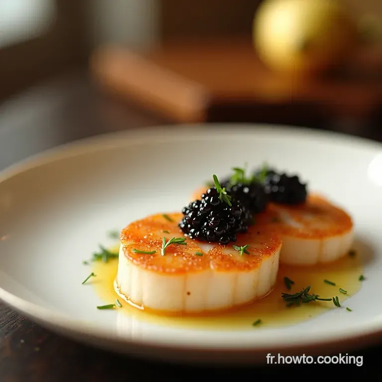 Carpaccio de SaintJacques Royal La Fraîcheur Marine à la Truffe de la Mer presentation