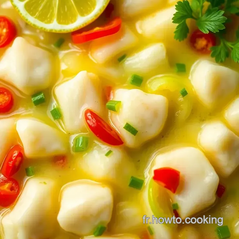 Ceviche Classique Au Citron Vert Et Piment Doux presentation