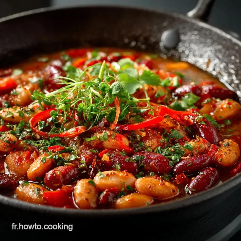 Chakchouka Rustique aux Haricots Rouges Soleil Tomate Douceur Épicée