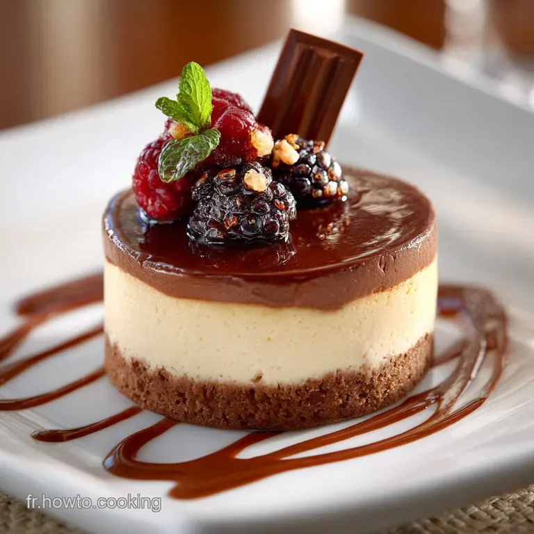 Cheesecake Fondant Aux Deux Chocolats Lextase Cr&eacute;meuse Du Ma&icirc;tre P&acirc;tissier presentation