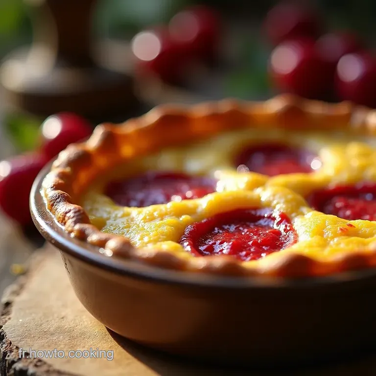 Le Clafoutis Rustique Cerises et Myrtilles Douceur de lÉté en Toute Simplicité presentation