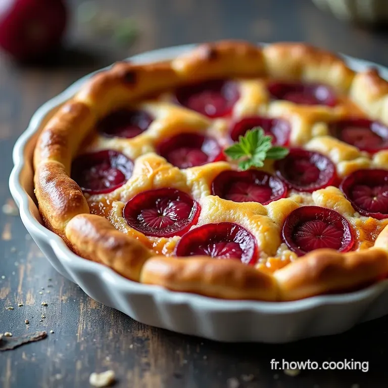 Recette Clafoutis Cerises et Myrtilles Facile et Moelleux