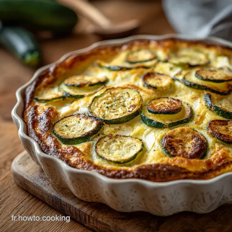 Clafoutis L&eacute;ger aux L&eacute;gumes : Zucchini Ch&egrave;vre et Herbes