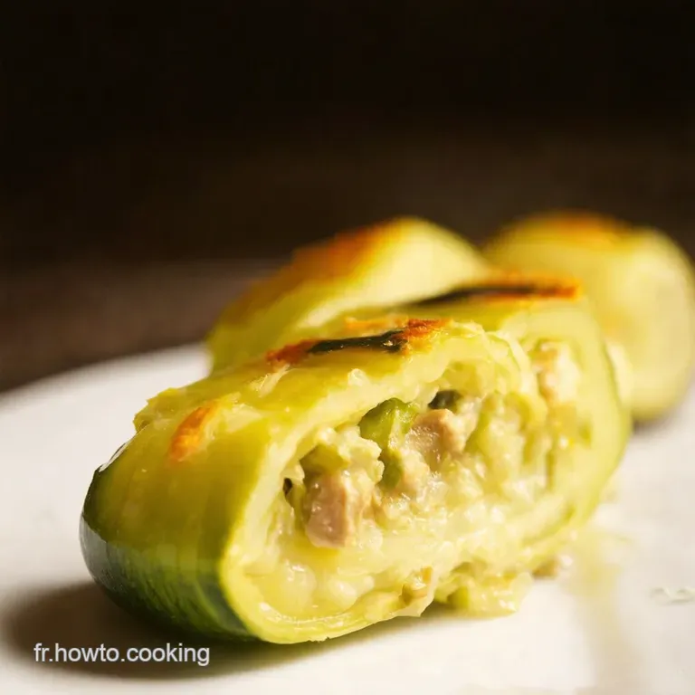 Courgettes Farcies Au Thon Herbes De Provence Et Vin Blanc presentation