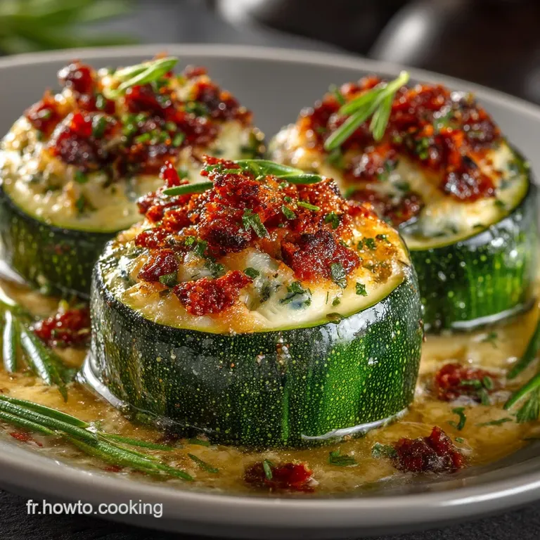 Courgettes Farcies Au Chorizo Ch&egrave;vre Et Parmesan Recette Inoubliable presentation