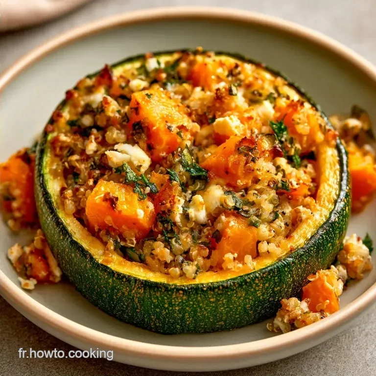 Courgettes Farcies V&eacute;g&eacute;tariennes au Quinoa et Feta