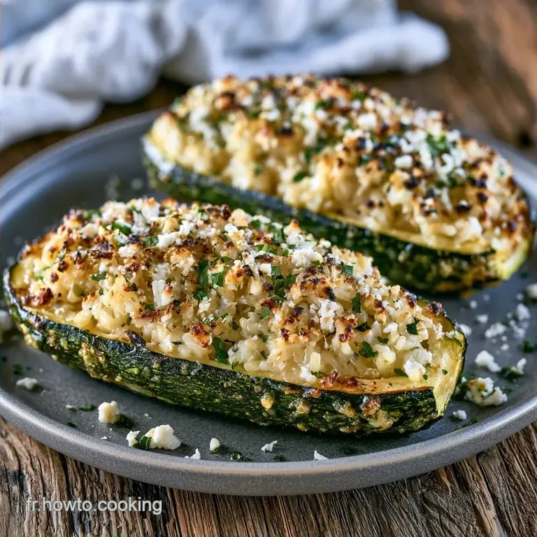 Courgettes Farcies V&eacute;g&eacute;tariennes au Riz