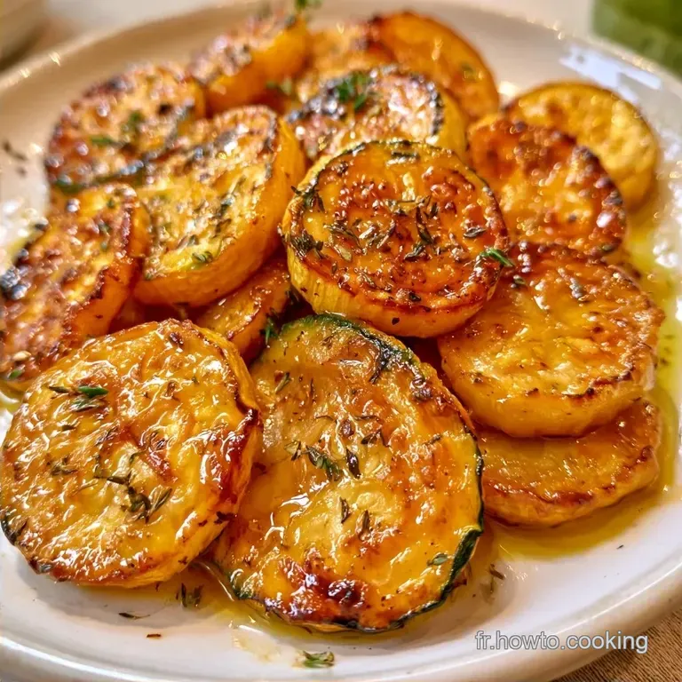 Courgettes Grill&eacute;es Au Four au Thym