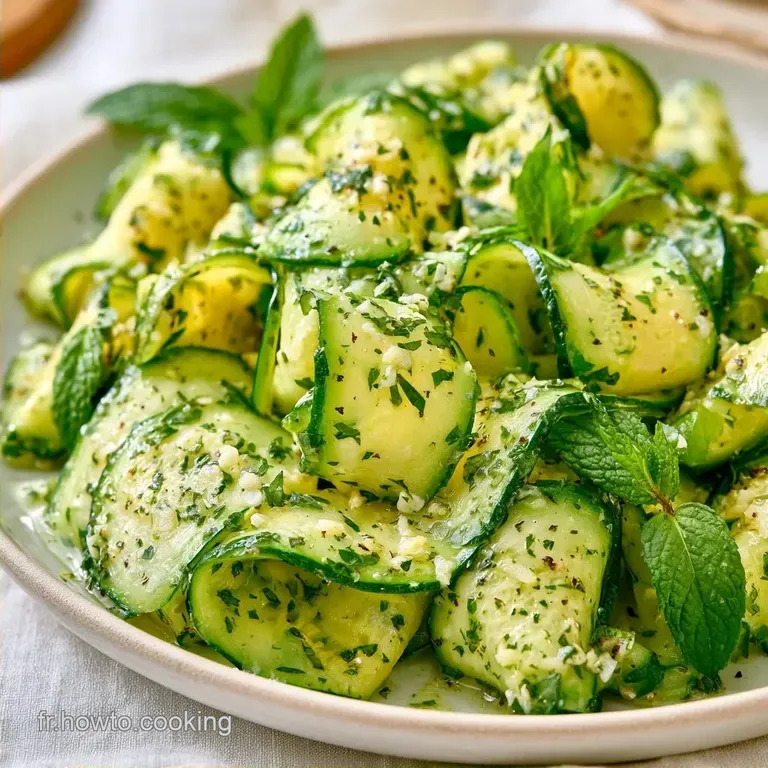 Courgettes Marin&eacute;es &agrave; l Huile d Olive et Citron