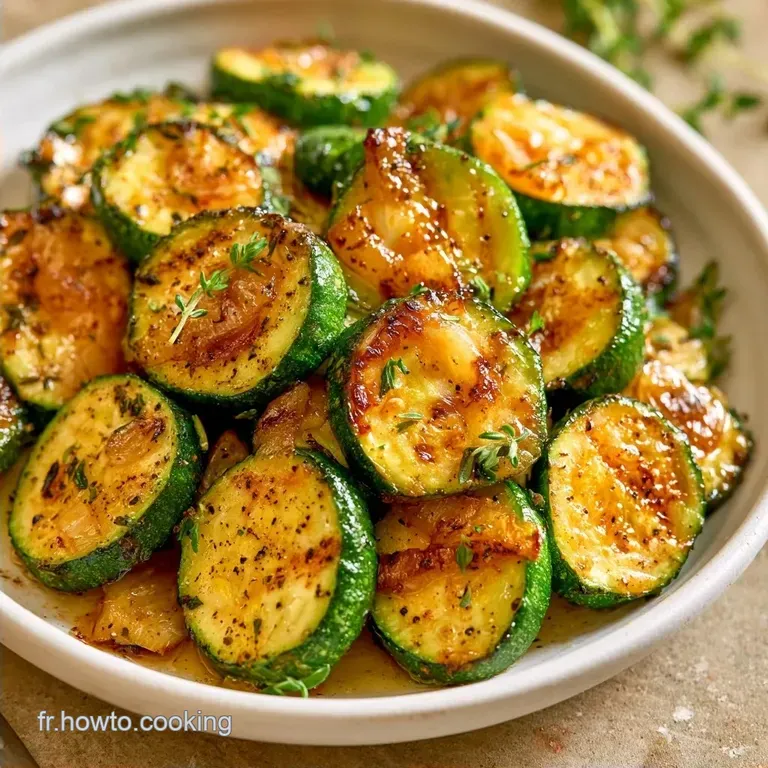 Courgettes R&ocirc;ties au Thym: Bords Caram&eacute;lis&eacute;s