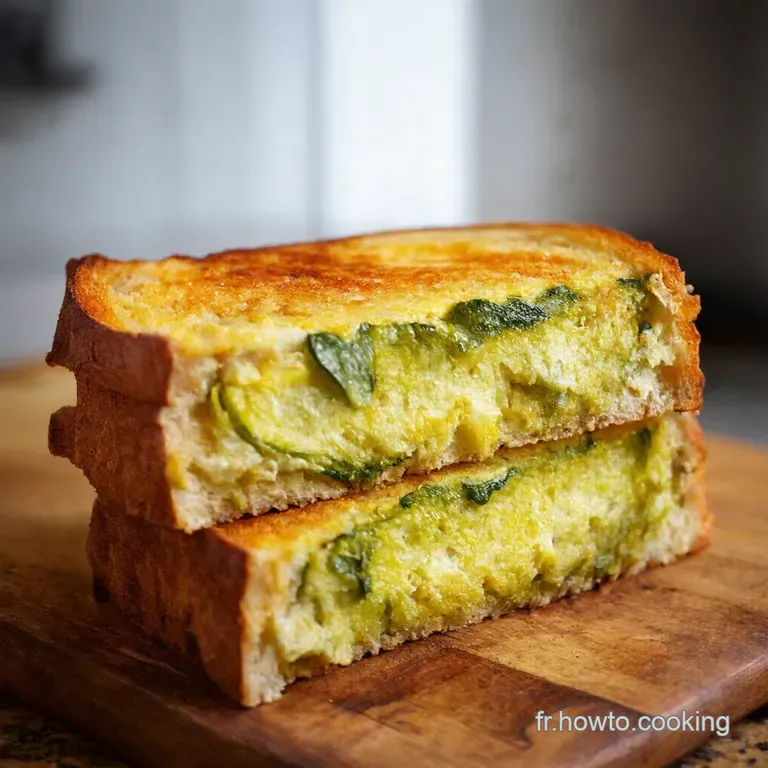 Croquecourgette Le Croquemonsieur Revisit&eacute; presentation