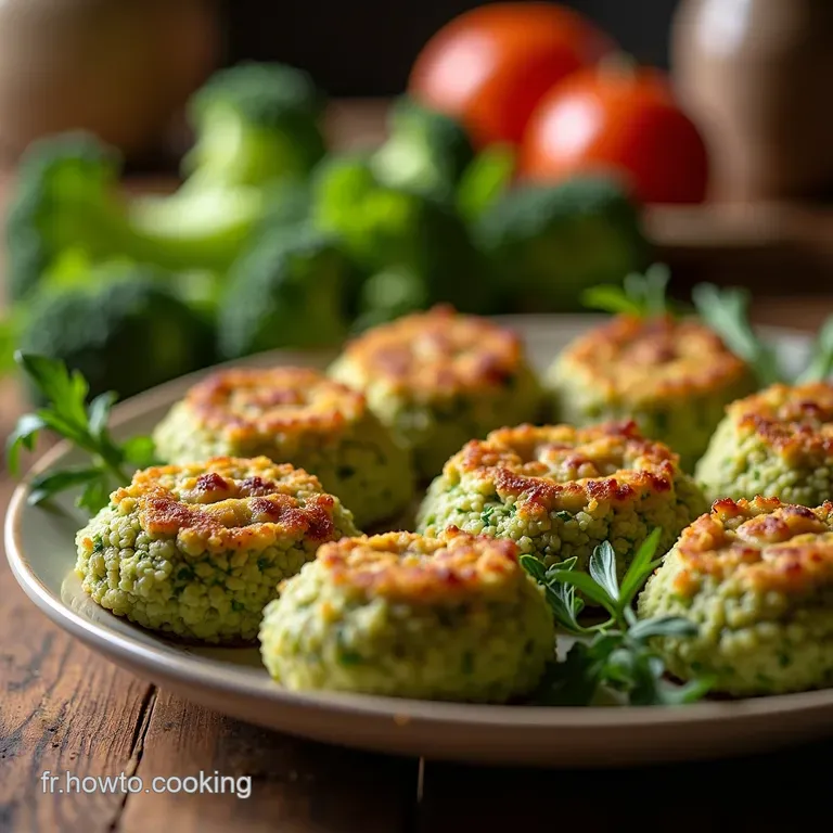 Les Croustillantes Escapades Vertes Croquettes de Brocoli au Comté AOP et Noix presentation