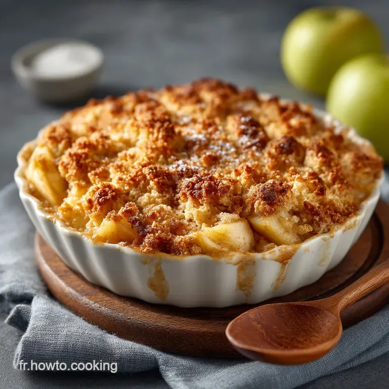 Le Croustillant de Mamie 20 Crumble aux Pommes Équilibré presentation