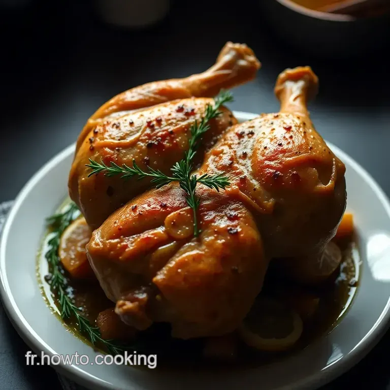 Cuisse De Poulet Au Four Parfum&eacute;e Au Thym Et Au Citron presentation
