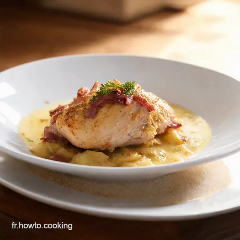 D&eacute;lice De Poulet Cr&eacute;meux Aux Lardons Un Classique R&eacute;confortant presentation