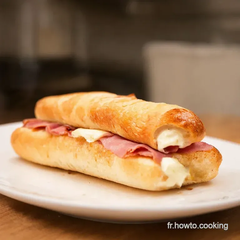 Demibaguettes Gratin&eacute;es Au Jambon Mozzarella Fondante presentation