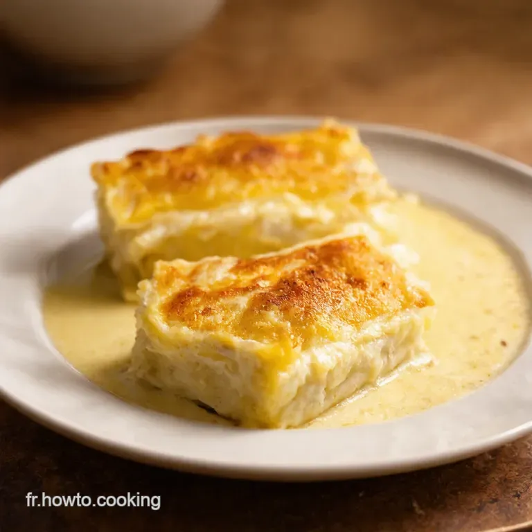 Dos De Cabillaud Gratin&eacute; &Agrave; La Cr&egrave;me De Parmesan Et Citron presentation